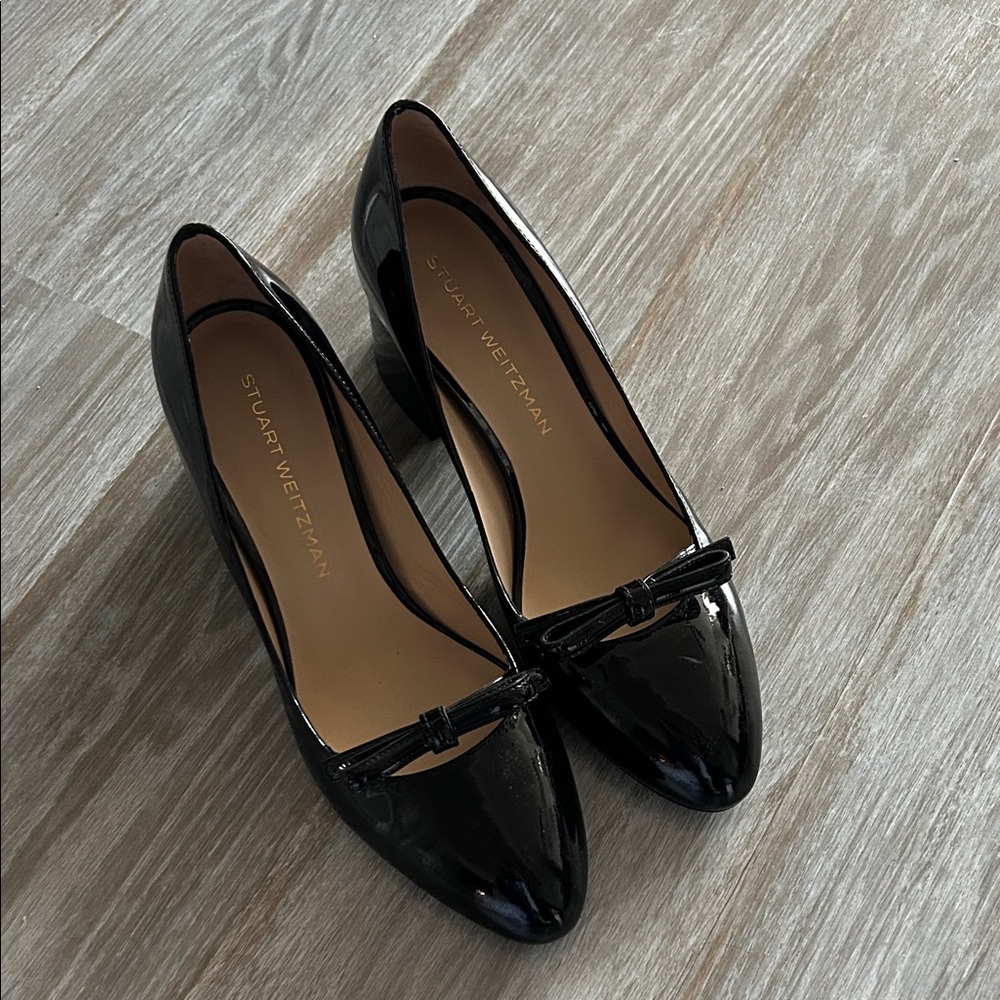 Stuart Weitzman Black Patent Leather Heels